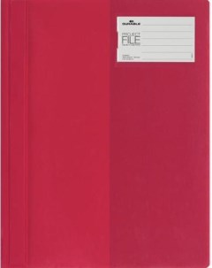 Папка скоросшиватель для проектов с кармашком PROJECT FILE цвет красный Durable
