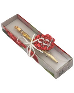 Фигурная шариковая ручка в подарочной коробке С 8 марта металл Artfox
