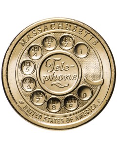 Монета США 1 доллар 2020 года Первый дисковый номеронабиратель Телефон Cashflow store
