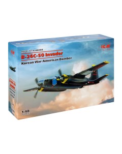 Сборная модель 1 48 B 26C 50 Invader Американский бомбардировщик война в Корее 48284 Icm