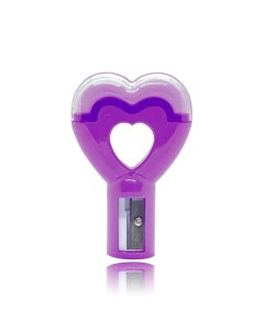 Точилка для карандаша ластик Сердце цвет фиолетовый Nobrand