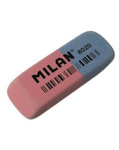 Ластик каучуковый Milan 8020 комбинир для стирания чернил и графита Milana