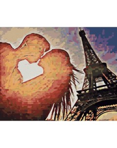Картина по номерам Парижское свидание Холст на подрамнике 40х50 см Артвентура