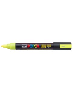 Маркер Uni POSCA PC 5M 1 8 2 5мм овальный флуоресцентный желтый fluorescent yellow F2 Uni mitsubishi pencil