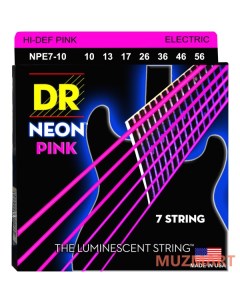 NPE7 10 HIGH DEF NEON Струны для 7 струнной электрогитары Dr
