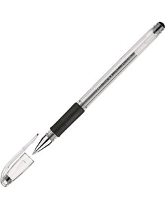 Ручка гелевая Hi Jell Grip HJR 500R черная 0 5 мм 1 шт Crown
