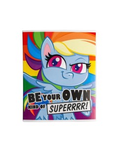Тетрадь в клетку Радуга Дэш My Little Pony 48 листов 1 шт Hasbro