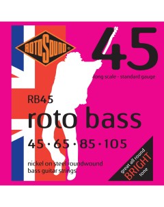 Струны для басгитары RB45 Nickel Unsilked 45 65 85 105 Rotosound
