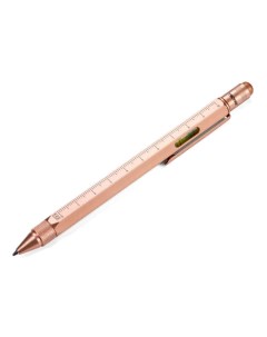 Ручка шариковая CONSTRUCTION цв розовое золото черный стержень Troika
