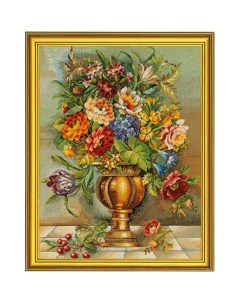 Набор для вышивания крестом Цветы в бронзовой вазе арт 12 587 Eva rosenstand