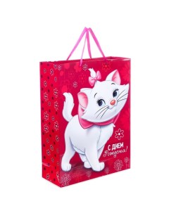 Подарочный пакет ламинированный С Днем рождения чудесная девочка Коты аристократы Disney