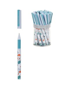 Ручка шариковая Terrazzo синяя 07мм игольчатый стержень грип софт тач Greenwich line