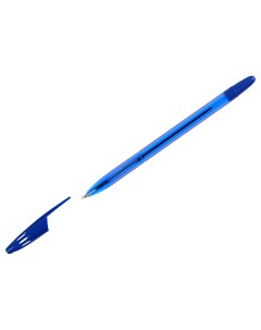 Ручка шариковая 555 синяя 0 7мм тонированный корпус 50шт Стамм