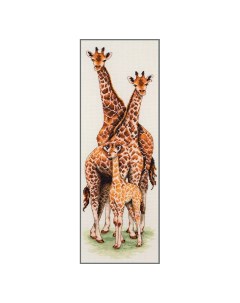 Набор для вышивания Giraffe Family 47х14 см арт PCE740 Anchor