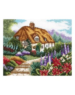 Набор для вышивания Cottage Garden In Bloom 20х25 см арт PCE593 Anchor