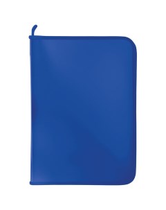 Папка для документов и тетрадей на молнии пластиковая А4 320х230 мм синяя Brauberg