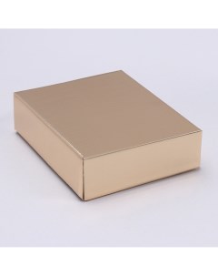 Коробка сборная крышка дно 4589009 золотая 18 15 5 см Арт узор