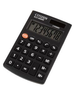 Калькулятор карманный SLD 200NR 8 разрядов черный Citizen