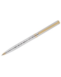 Ручка шариковая Гамма Tempo CPs_11415 корпус серебро золото синяя 1 мм 1 шт Delucci