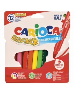 Фломастеры Bravo утолщенные 12 цветов Carioca