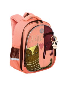 Рюкзак школьный RAz 386 9 1 персиковый Grizzly