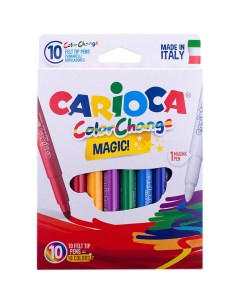 Фломастеры Color Change меняющие цвет 10 штук Carioca