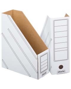 Вертикальный накопитель картонный белый ширина 100 мм 2 штуки в упаковке 731863 Attache