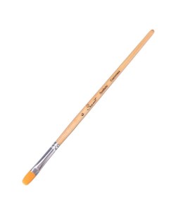 Кисть Синтетика Овальная ЗХК Сонет 6 8 мм короткая ручка с покрытием лака Невская палитра