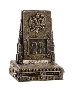 Вечный календарь Герб России из бронзы с перекидной датой Подарки