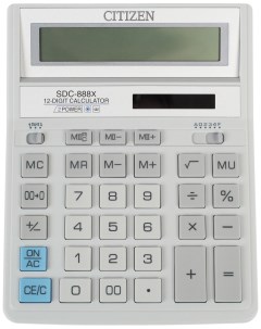 Калькулятор SDC 888XWH Белый серый Citizen