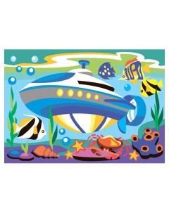 Картина по номерам для малышей Транспорт Подводная лодка Лори