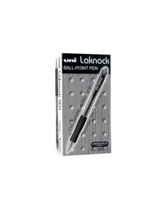 Ручка шариковая Uni Laknock 0 7мм черный упаковка из 12 штук Uni mitsubishi pencil