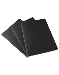Набор 3 блокнота Cahier Journal Large цвет черный в линейку Moleskine