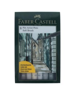 Набор капиллярных ручек 1197892 Pitt Artist Pen Soft Brush 8 цветов Faber-castell