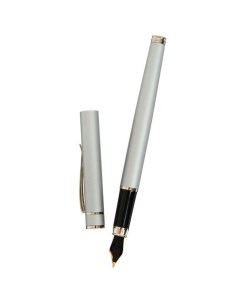 Ручка перьевая Sleek линия 0 8 мм чернила синие корпус серый металлик Luxor