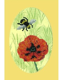Набор для вышивания 106ОТ Пчелка и мак Вышивальная мозаика