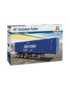 Сборная модель 1 24 40 Container trailer 3951 Italeri