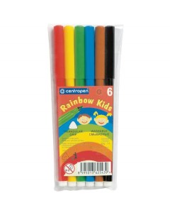 Набор фломастеров Rainbow Kids арт 214287 6 цв х 5 упак Centropen