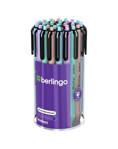 Ручка шариковая автоматическая Instinct синяя 0 7мм корпус ассорти Berlingo