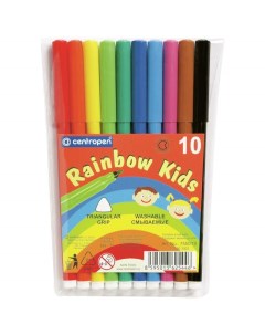 Набор фломастеров Rainbow Kids арт 222572 10 цв х 5 упак Centropen