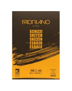 Альбом для эскизов и зарисовок Schizzi А3 100 листов 90 г м2 мелкозернистая бумага Fabriano