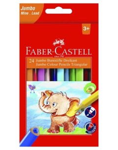 Набор карандашей цветных Jumbo FC 116524 24 шт с точилкой Faber-castell