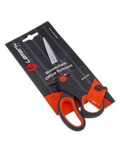 Ножницы 20 3см с пластиковыми ручками и мягкими вставками оранжевого цвета Lamark