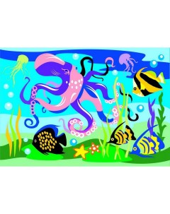 Набор для творчества Картина по номерам для малышей Подводный мир Лори