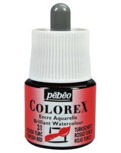 Акварельные чернила Colorex 45 мл красный турецкий Pebeo