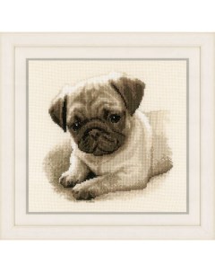 Набор для вышивания Собака Мопс арт PN 0169650 Vervaco