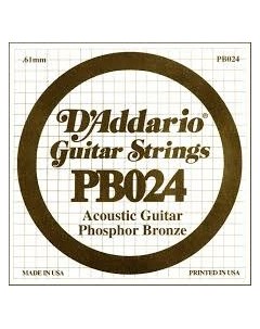 Струна одиночная для акустической гитары DAddario PB024 D`addario