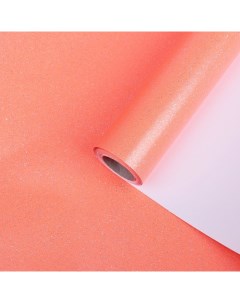 Бумага упаковочная Звездная пыль с блёстками неоновый красный 0 7 x 5 м Sima-land