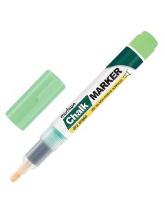 Маркер меловой Chalk Marker 3 мм ЗЕЛЕНЫЙ сухостираемый для гладких поверхно Munhwa