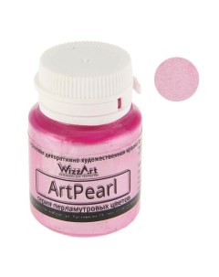 Краска акриловая Pearl 20 мл розовый перламутровый Wizzart